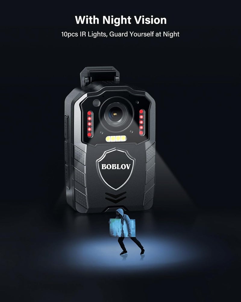 BOBLOV KJ25 1080P Body Cam, 3000mAh with 10-13Hrs Recording, Affordable Body Camera with Night Vision, for Hiking, Delivery, Law Enforcement, and Pet Walking(Card not Included) - Image 4